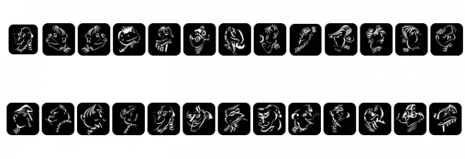 TypographicHeadPaintings 字体 大写