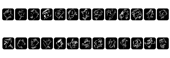 TypographicHeadPaintings Font LOWERCASE