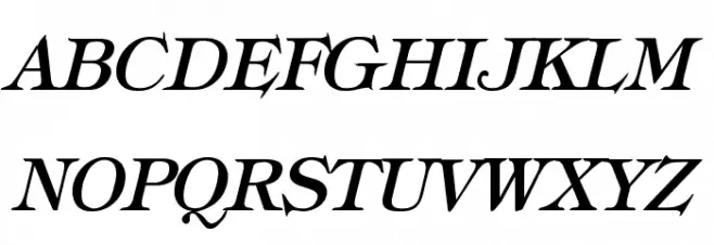 Typography Times Bold Italic Font Litere mari