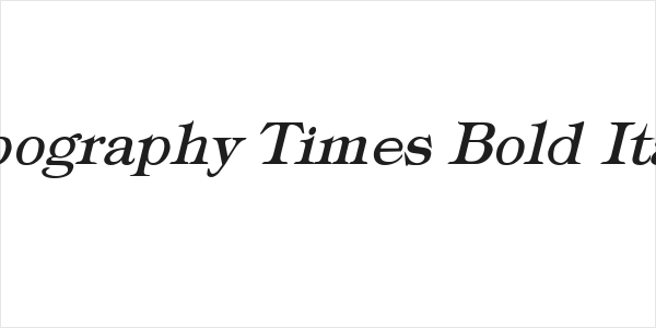 Typography Times Bold Italic Logo