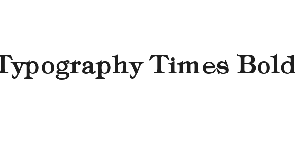 Typography Times Bold Logo