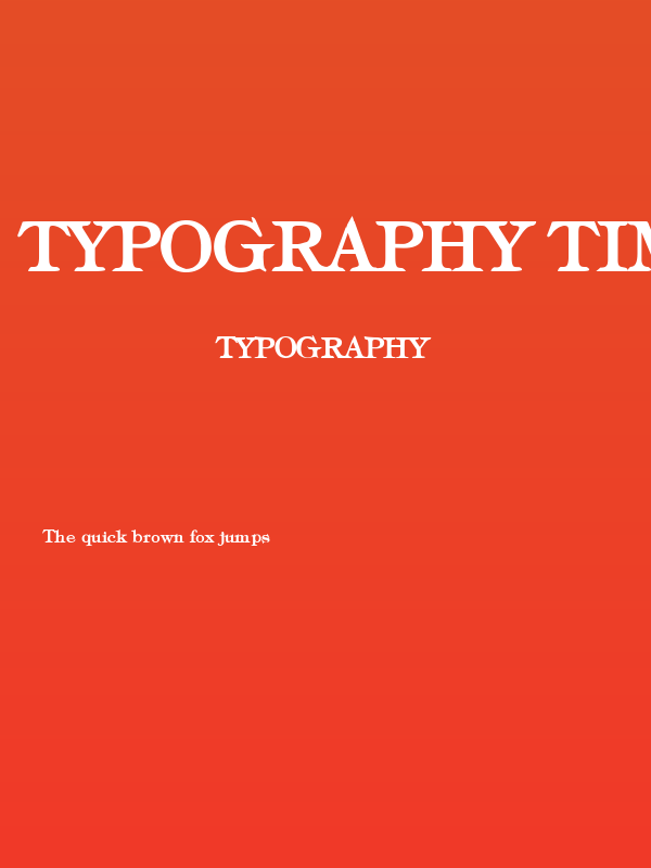 Typography Times Bold Poster