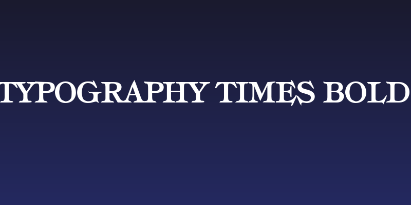 Typography Times Bold Social Header