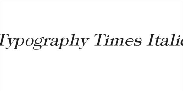 Typography Times Italic Logo