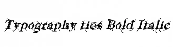 Typography ties Bold Italic  font caratteri gratis