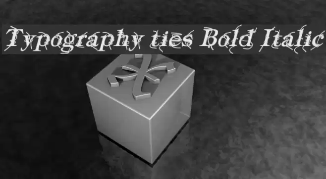 Typography ties Bold Italic Fuentes examples