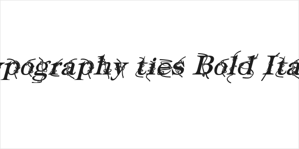 Typography ties Bold Italic Logo