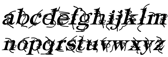 Typography ties Bold Italic Font LOWERCASE