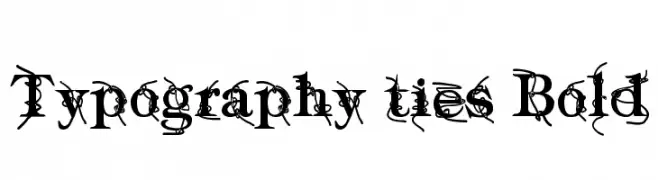 Typography ties Bold  font caratteri gratis