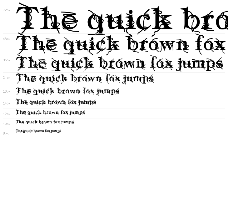 Typography ties Bold Waterfall