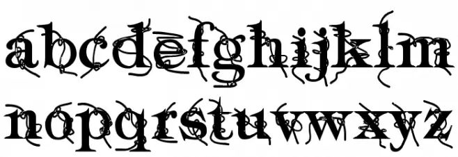 Typography ties Bold Caratteri MINUSCOLO