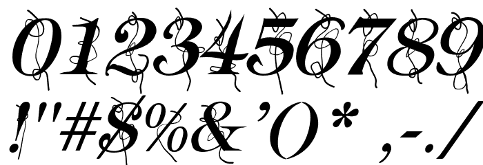 Typography ties Italic Font OTHER CHARS