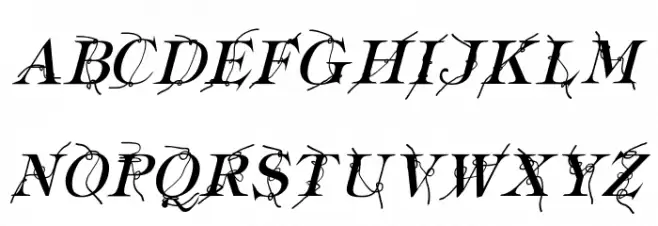 Typography ties Italic Schriftart Groß