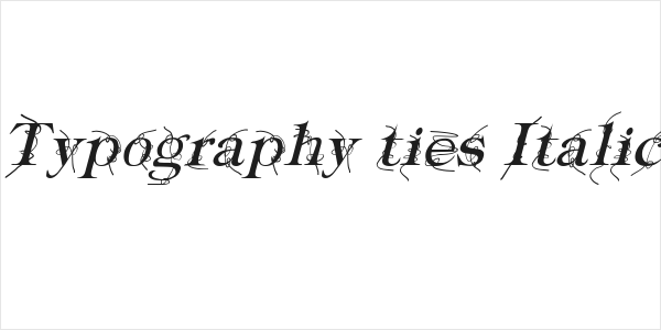 Typography ties Italic Logo