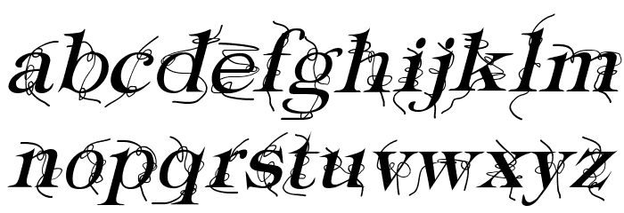 Typography ties Italic Font LOWERCASE