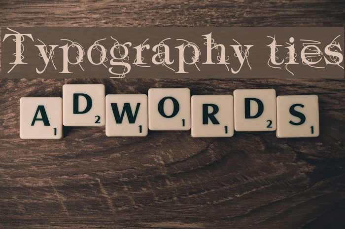 Typography ties Font examples