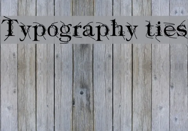 Typography ties Example 2