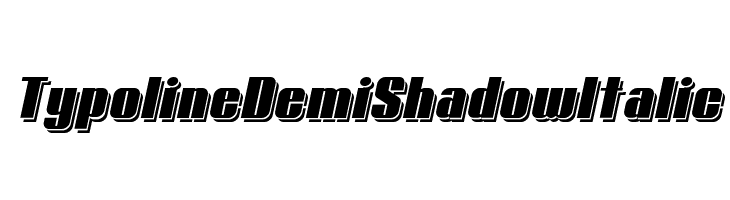 Typoline Demi Shadow Italic  नि: शुल्क फ़ॉन्ट्स डाउनलोड