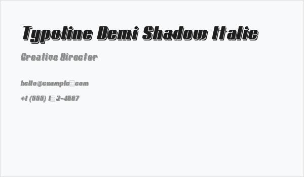 Typoline Demi Shadow Italic Business Card