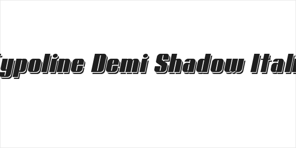 Typoline Demi Shadow Italic Logo