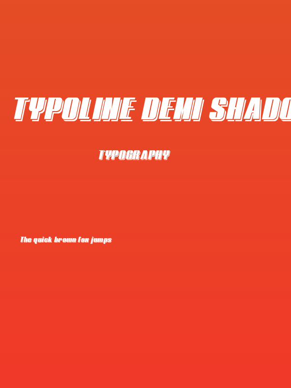 Typoline Demi Shadow Italic Poster