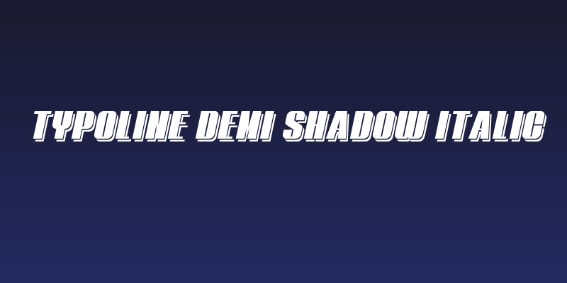 Typoline Demi Shadow Italic Social Header