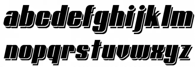 Typoline Demi Shadow Italic Шрифта строчной