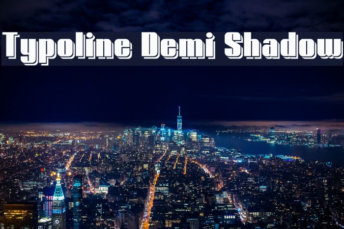 Typoline Demi Shadow Font examples