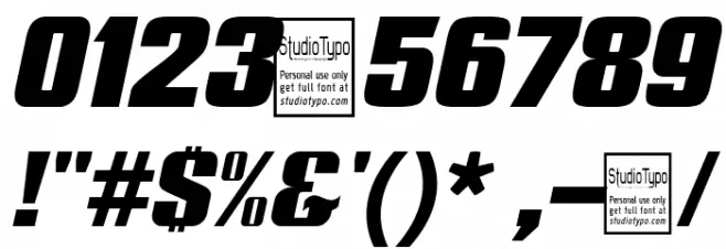 Typoline Expanded Italic Font OTHER CHARS
