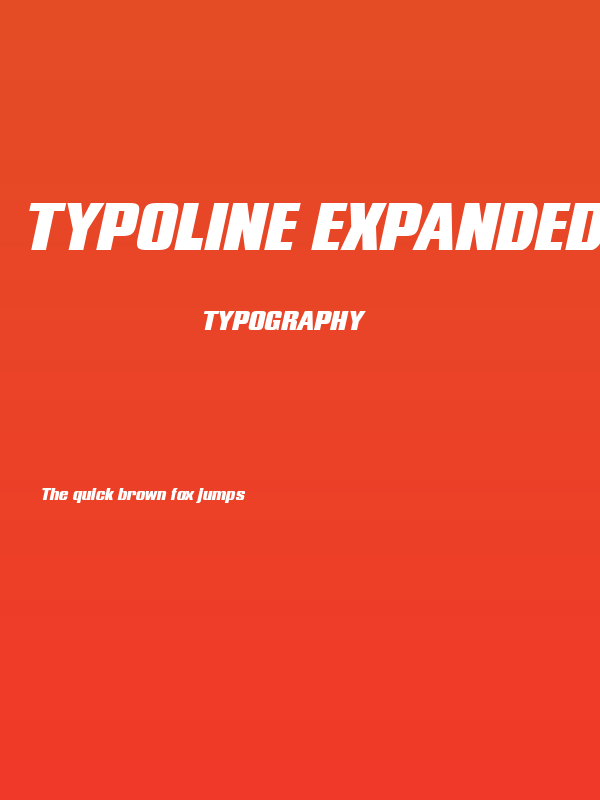 Typoline Expanded Italic Poster