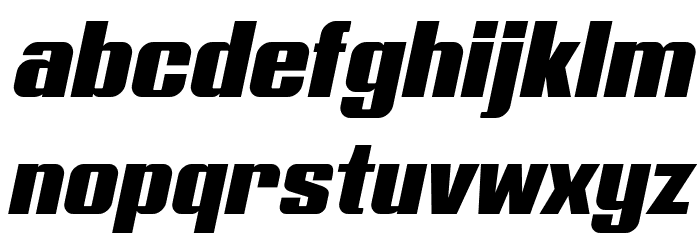 Typoline Expanded Italic Font LOWERCASE