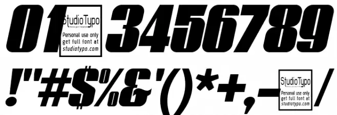 Typoline Italic Font OTHER CHARS