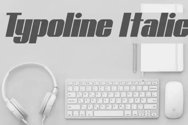 Typoline Italic Font examples