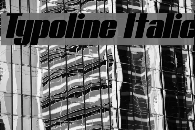 Typoline Italic Font examples