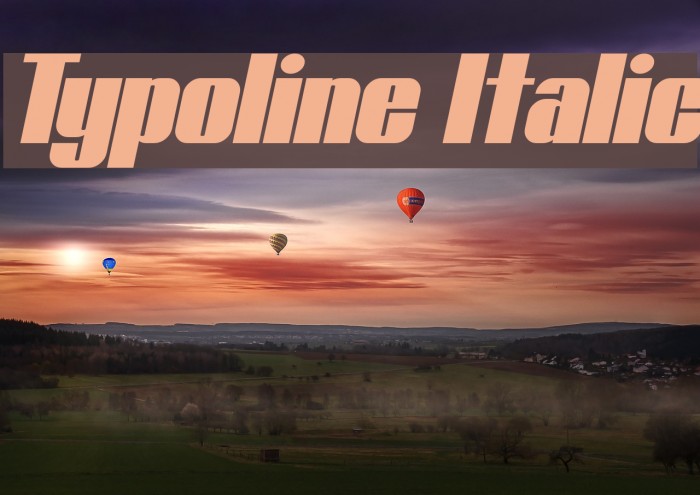 Typoline Italic Font examples
