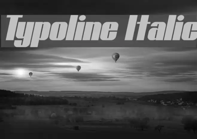 Typoline Italic Font examples