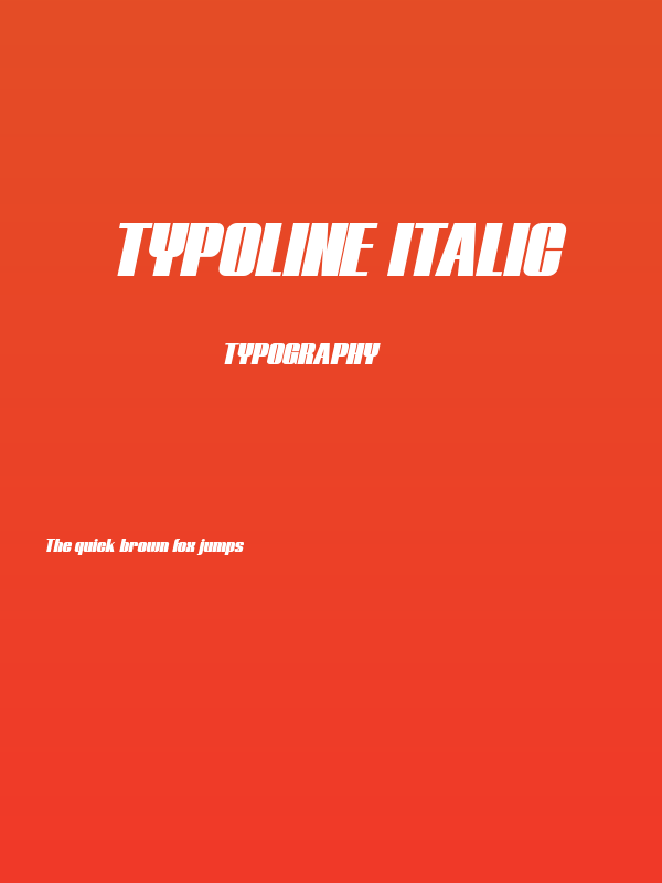 Typoline Italic Poster