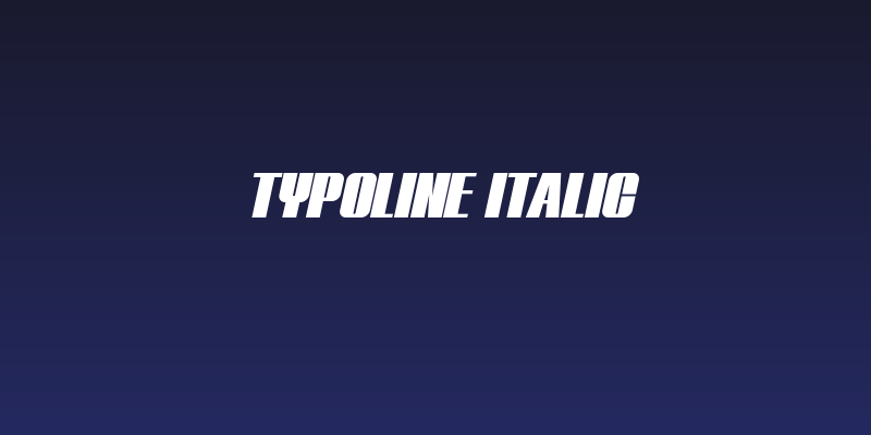 Typoline Italic Social Header