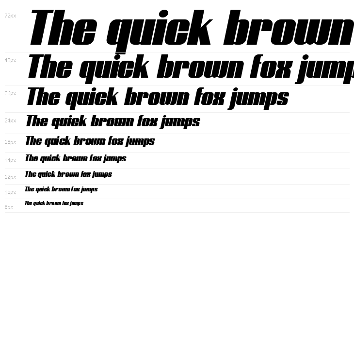 Typoline Italic Waterfall