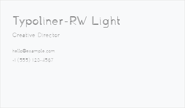 Typoliner-RW Light Business Card