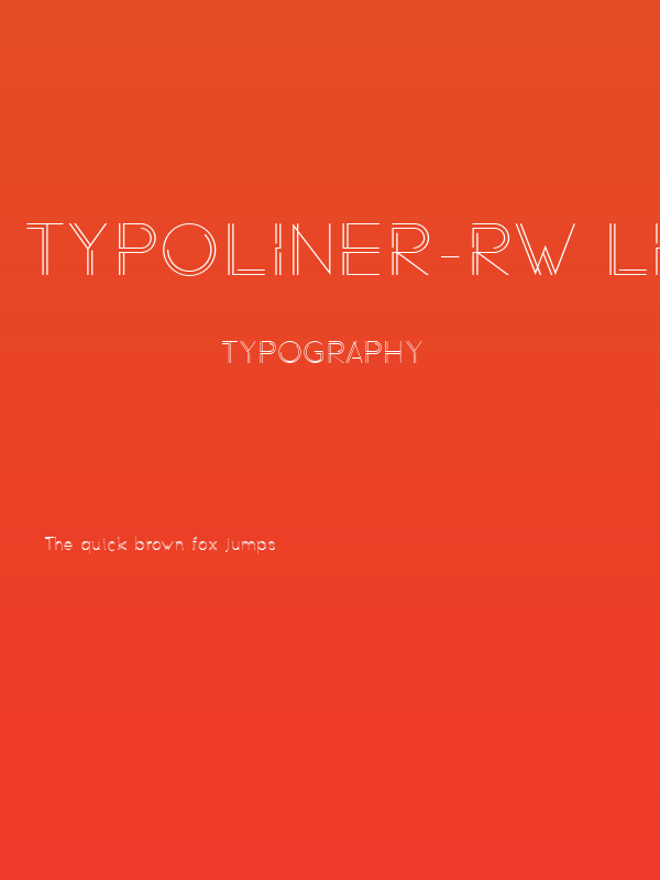 Typoliner-RW Light Poster