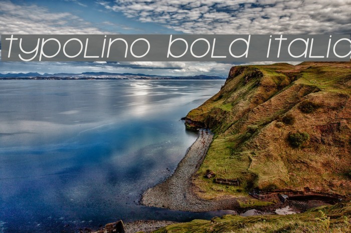 Typolino Bold Italic Font examples