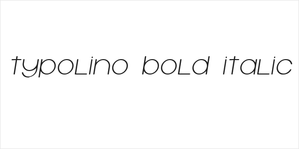 Typolino Bold Italic Logo