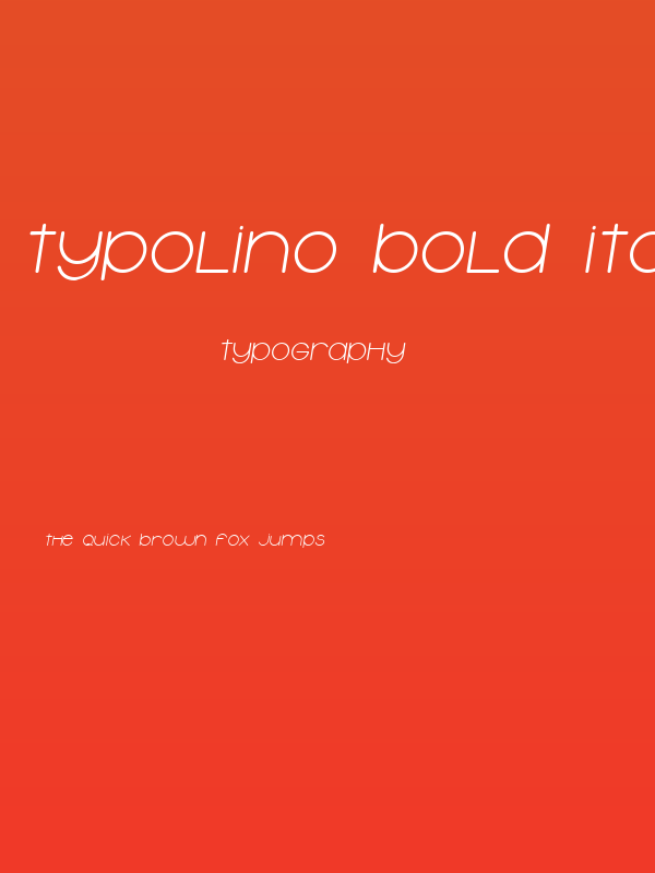 Typolino Bold Italic Poster