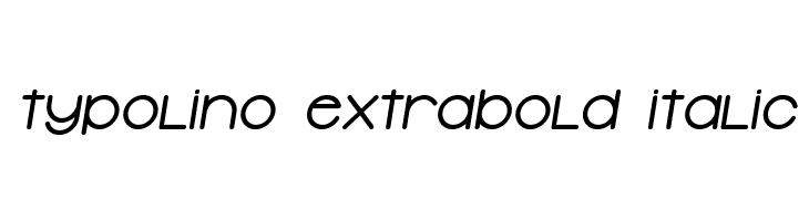 Typolino ExtraBold Italic  フリーフォントのダウンロード