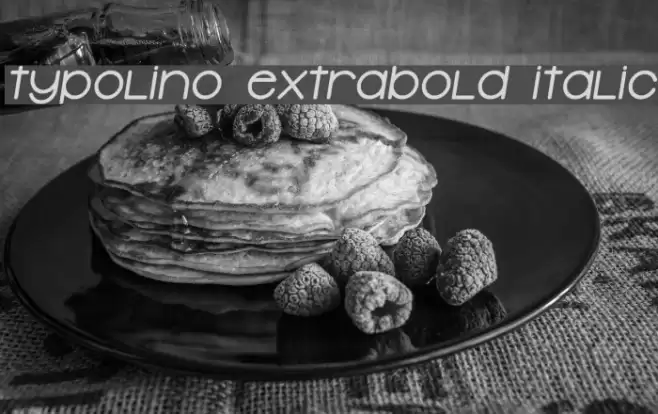 Typolino ExtraBold Italic Font examples
