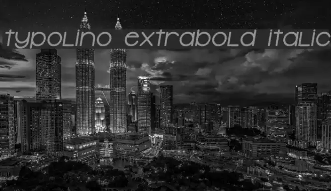 Typolino ExtraBold Italic Font examples