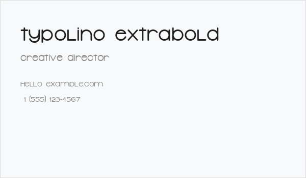 Typolino ExtraBold Business Card