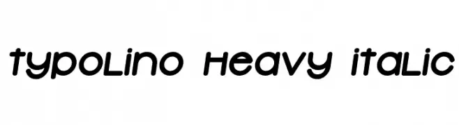 Typolino Heavy Italic  Free Fonts Download