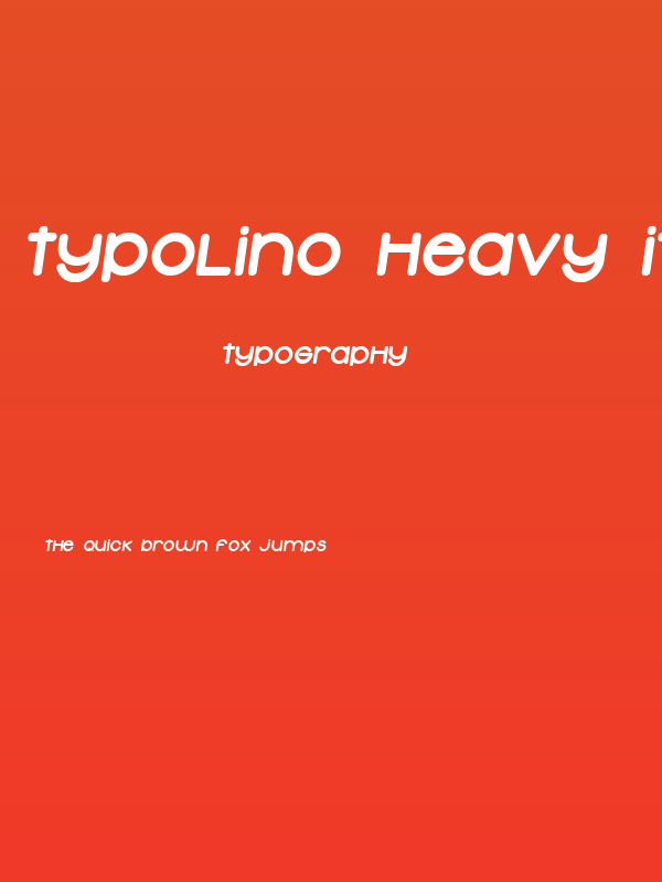 Typolino Heavy Italic Poster